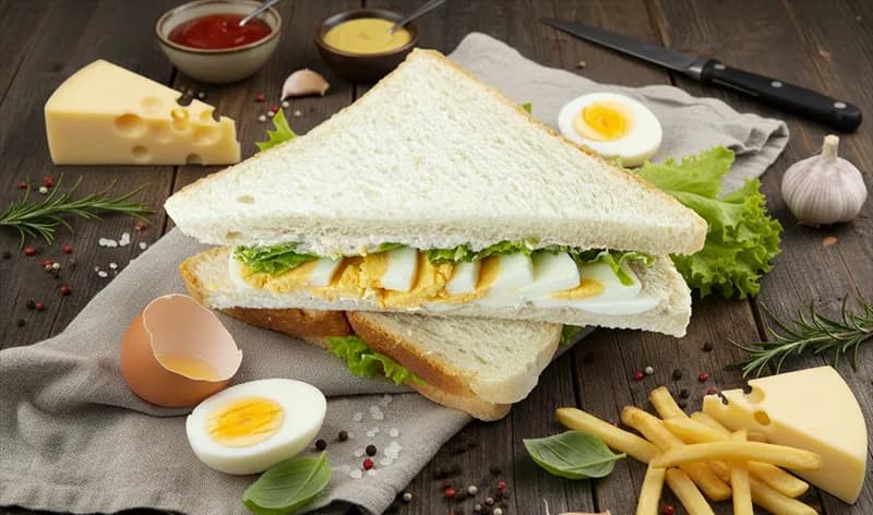 Sendvič tuňák s vejcem
