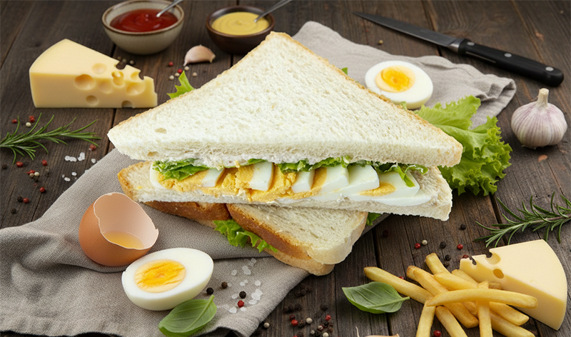 Sendvič tuňák s vejcem